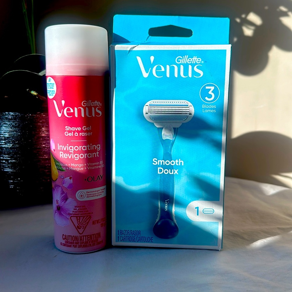 Gillette Venus razor and shaving cream